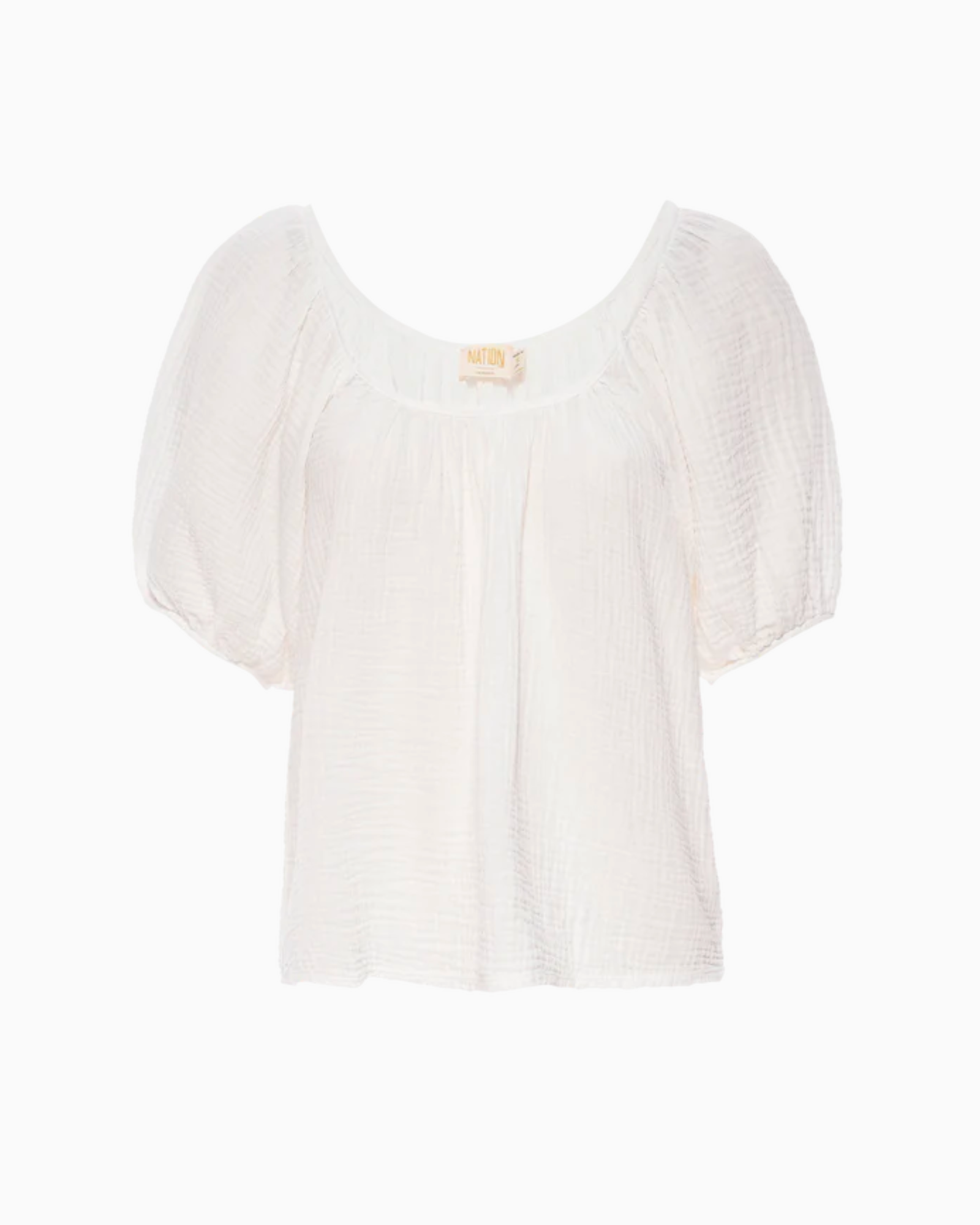Nation Lyric Peasant Top in White