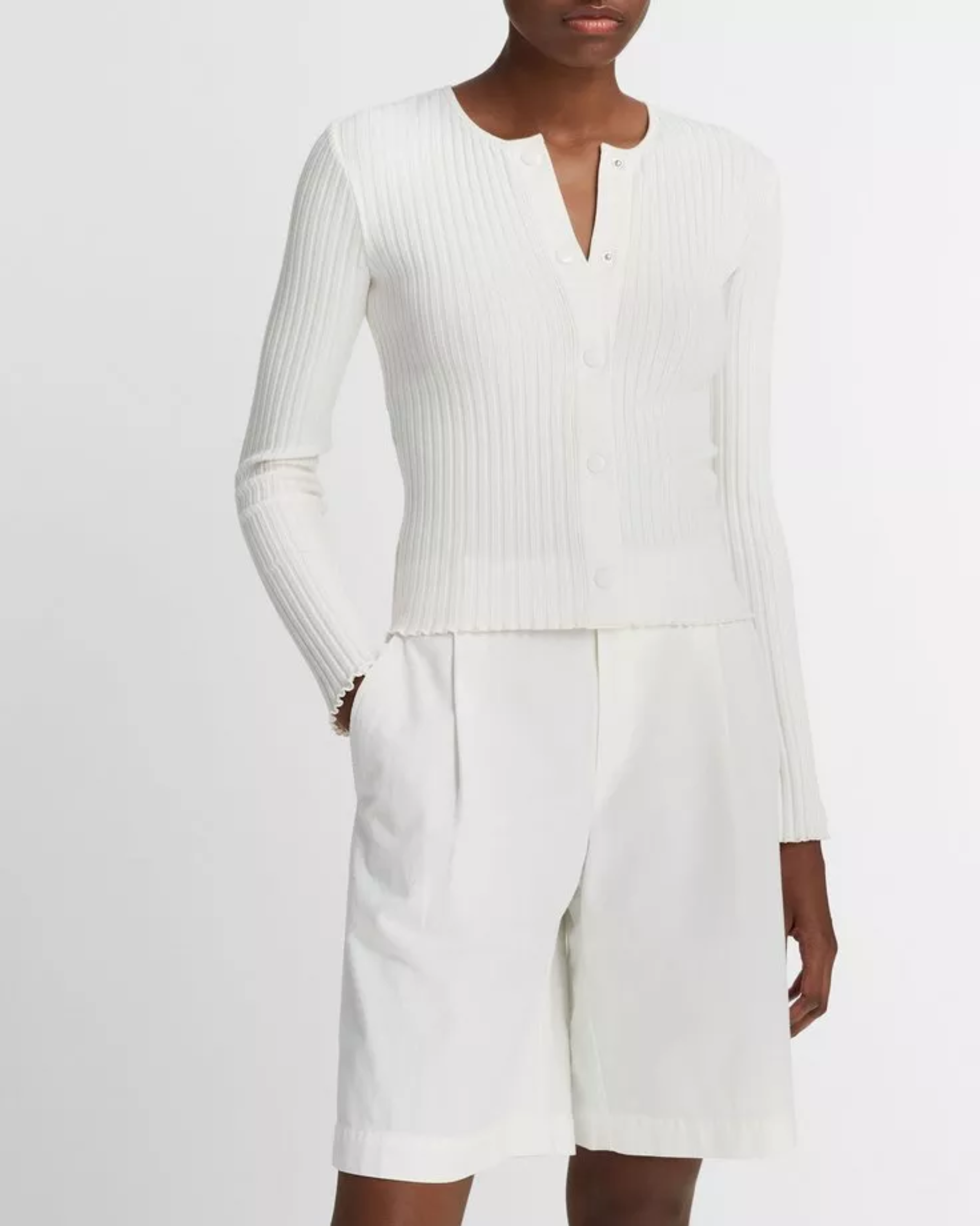 Vince Rib Top in Off White