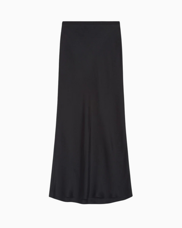 Anine Bing Bar Silk Skirt in Black