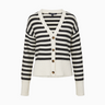 Veronica Beard Saylor Cardigan in Off White Black