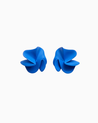 Clare V. Statement Stud Earrings in Cobalt