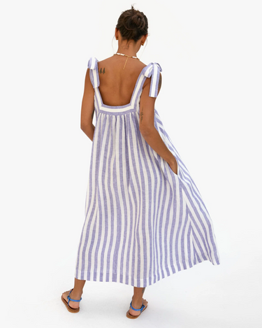 Clare V. Rosalie Dress in Purple Stripe