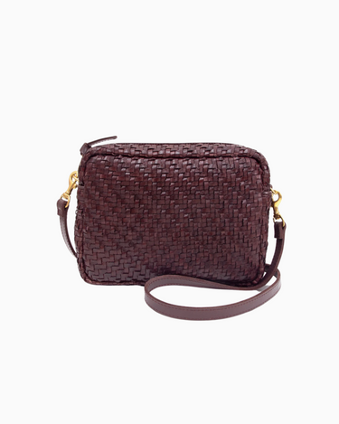 Clare V. Midi Sac Bag in Plum Woven