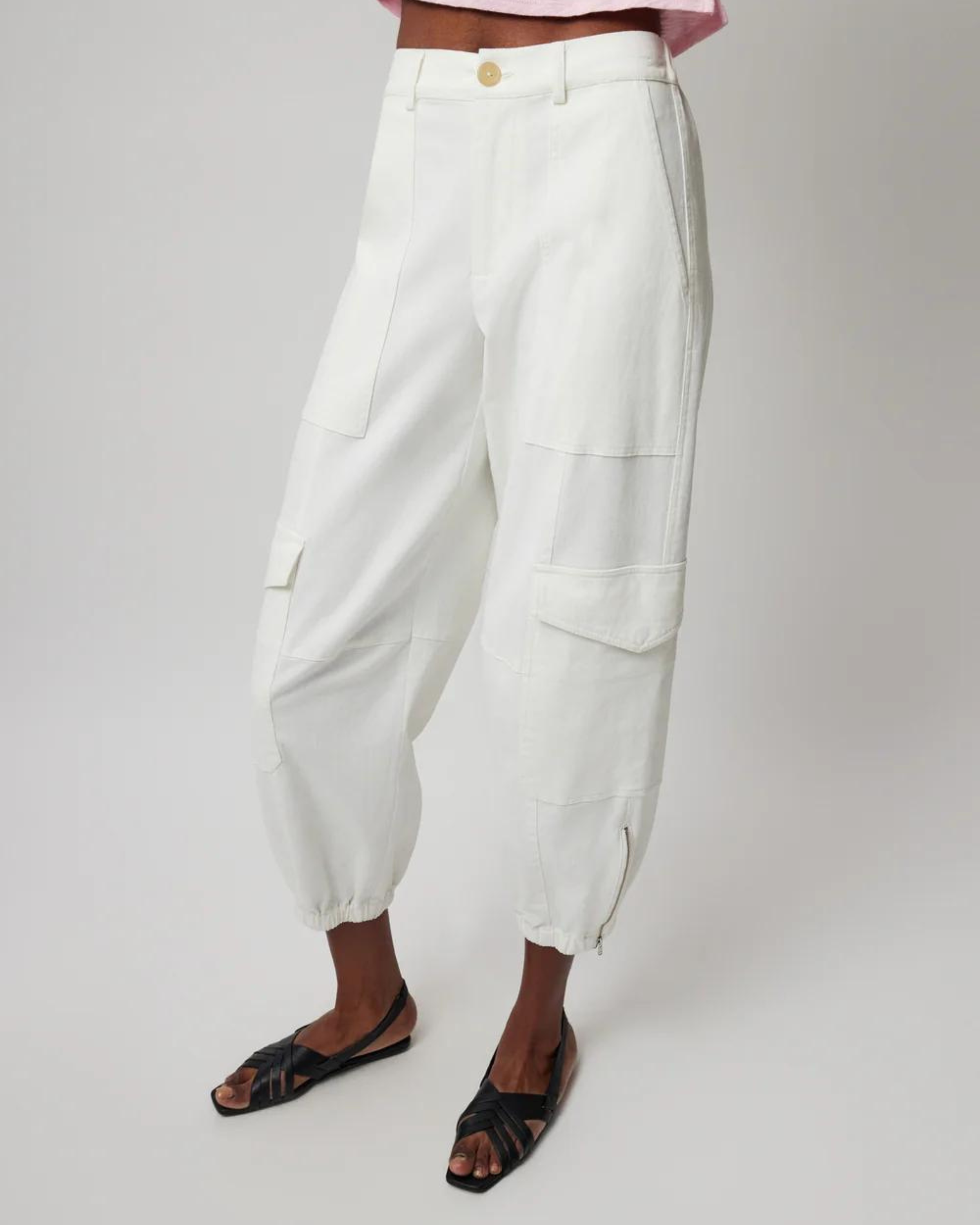 ATM Cotton Twill Cargo Pant in Chalk