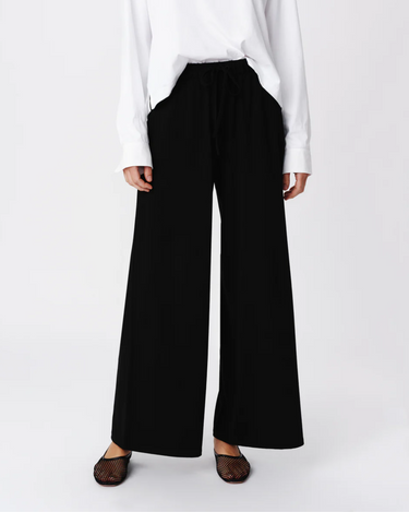 ATM Heavy Modal Wide Leg Pull On Pant in Black