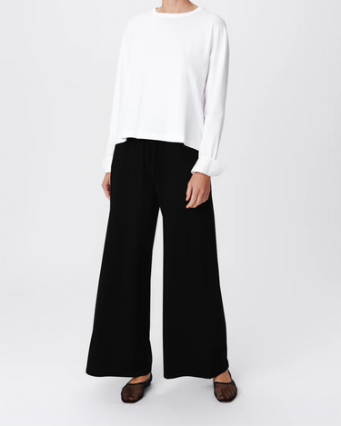 ATM Heavy Modal Wide Leg Pull On Pant in Black