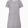 ATM Jersey Stripe T-Shirt Dress in Black/White