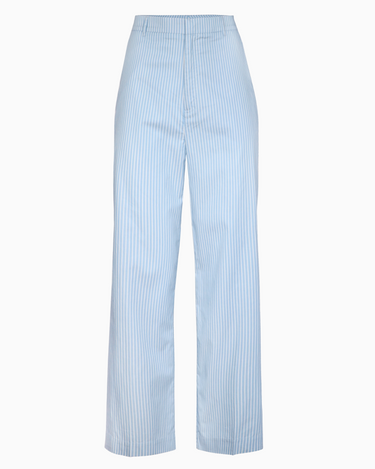 ATM Twill Stripe Boyfriend Pant in Summer Sky White