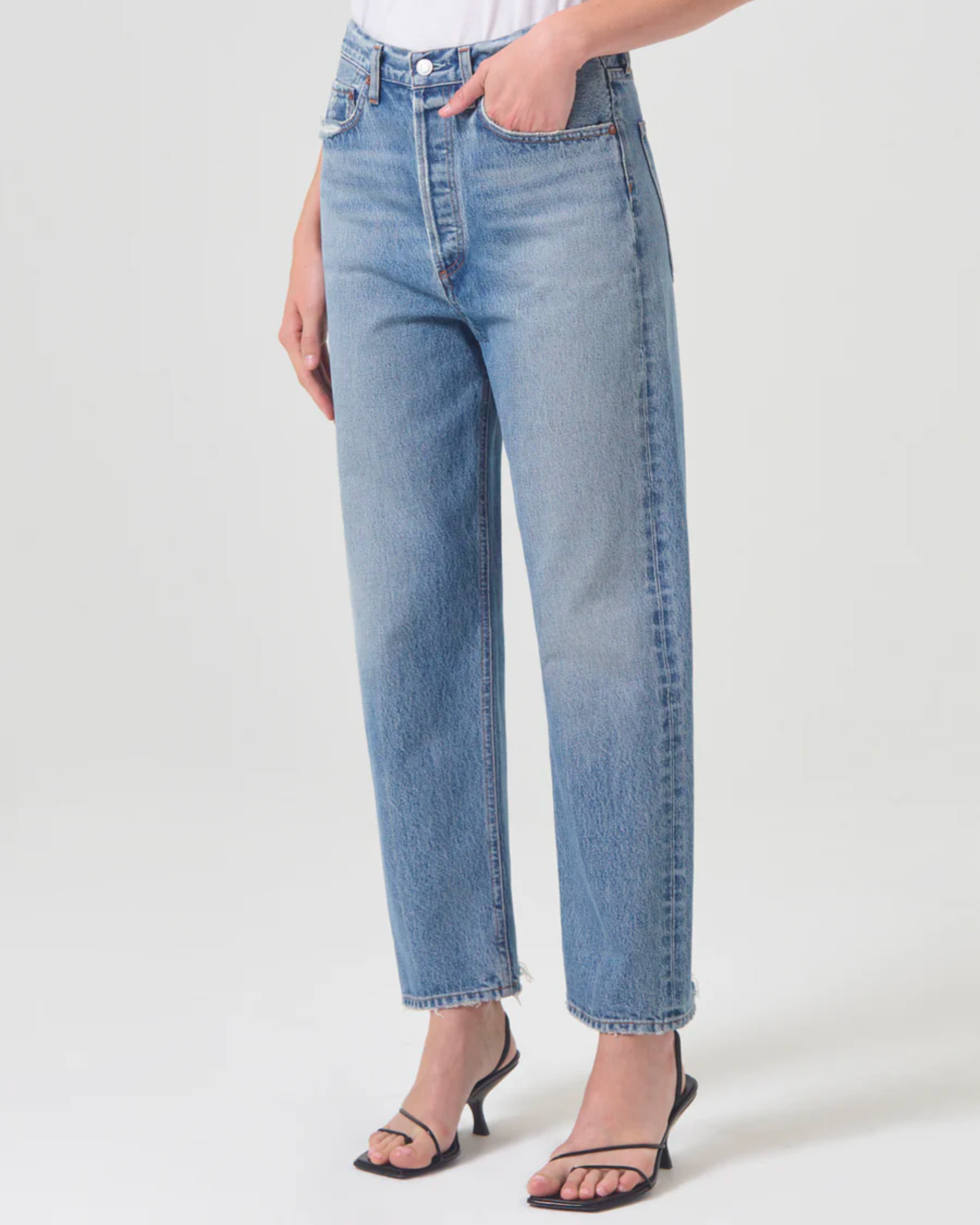 Agolde 90's Crop Straight Jean in Hooked