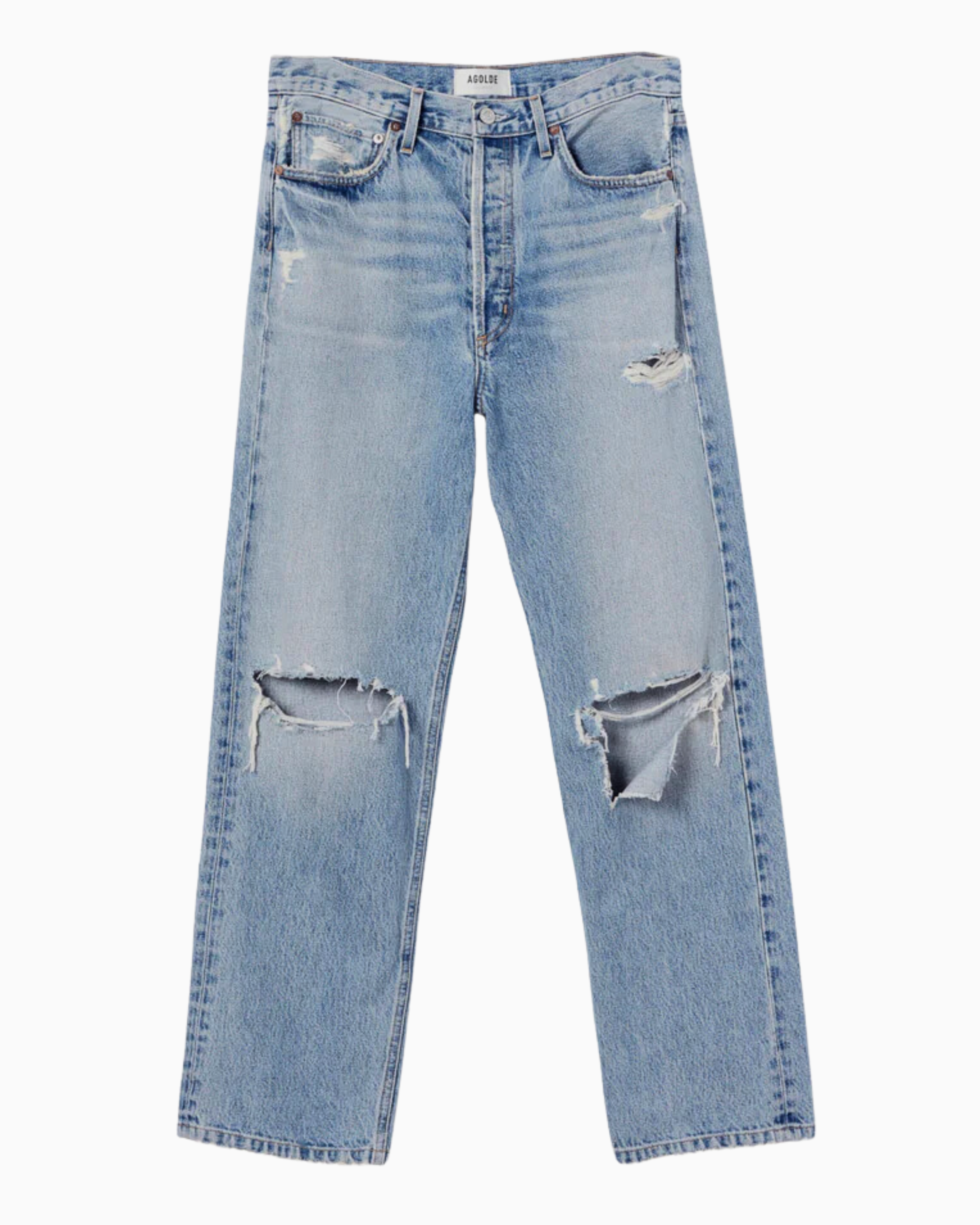 Agolde 90's Mid Rise Straight Jean in Threadbare