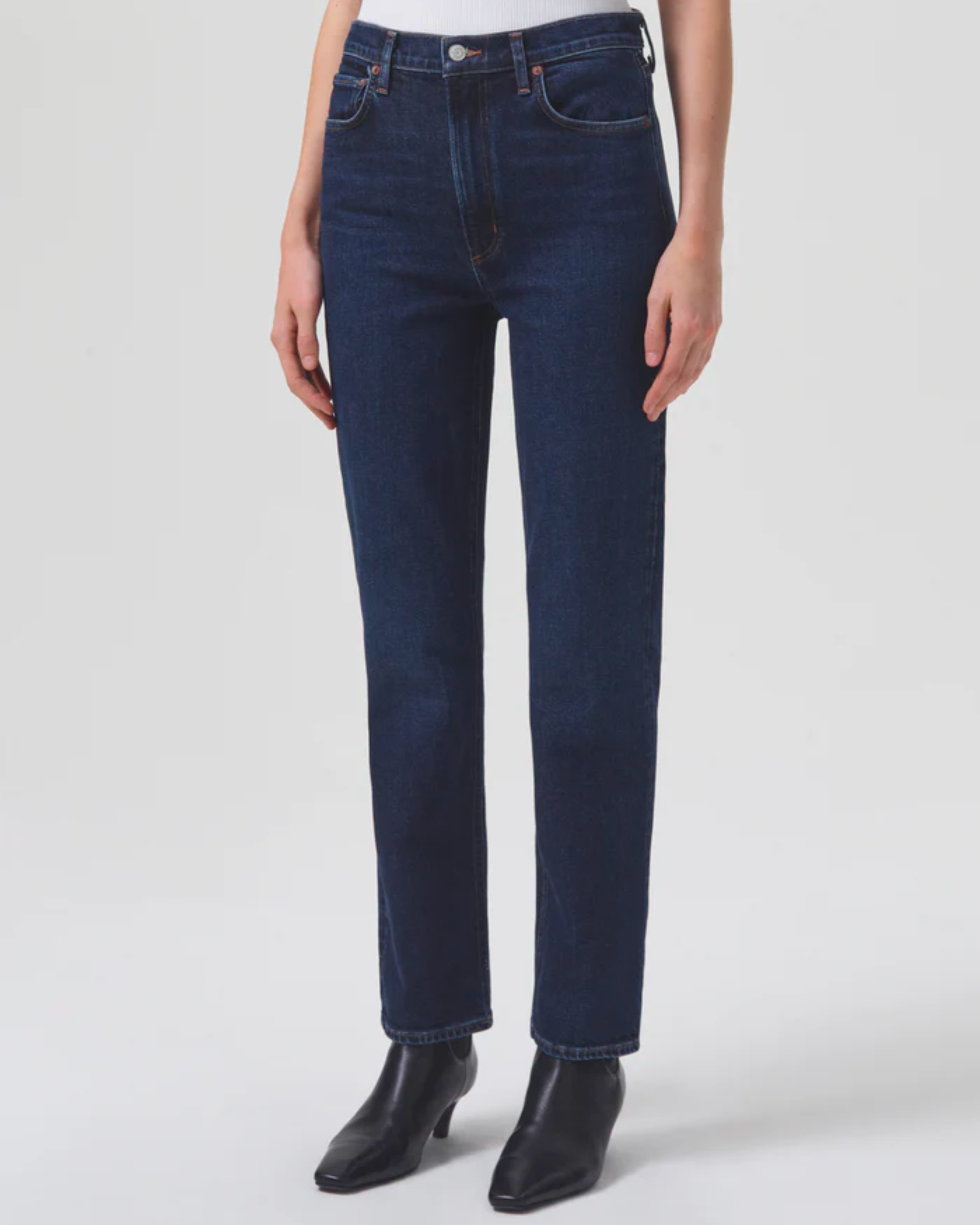 Agolde High Rise Stovepipe Jean in Song