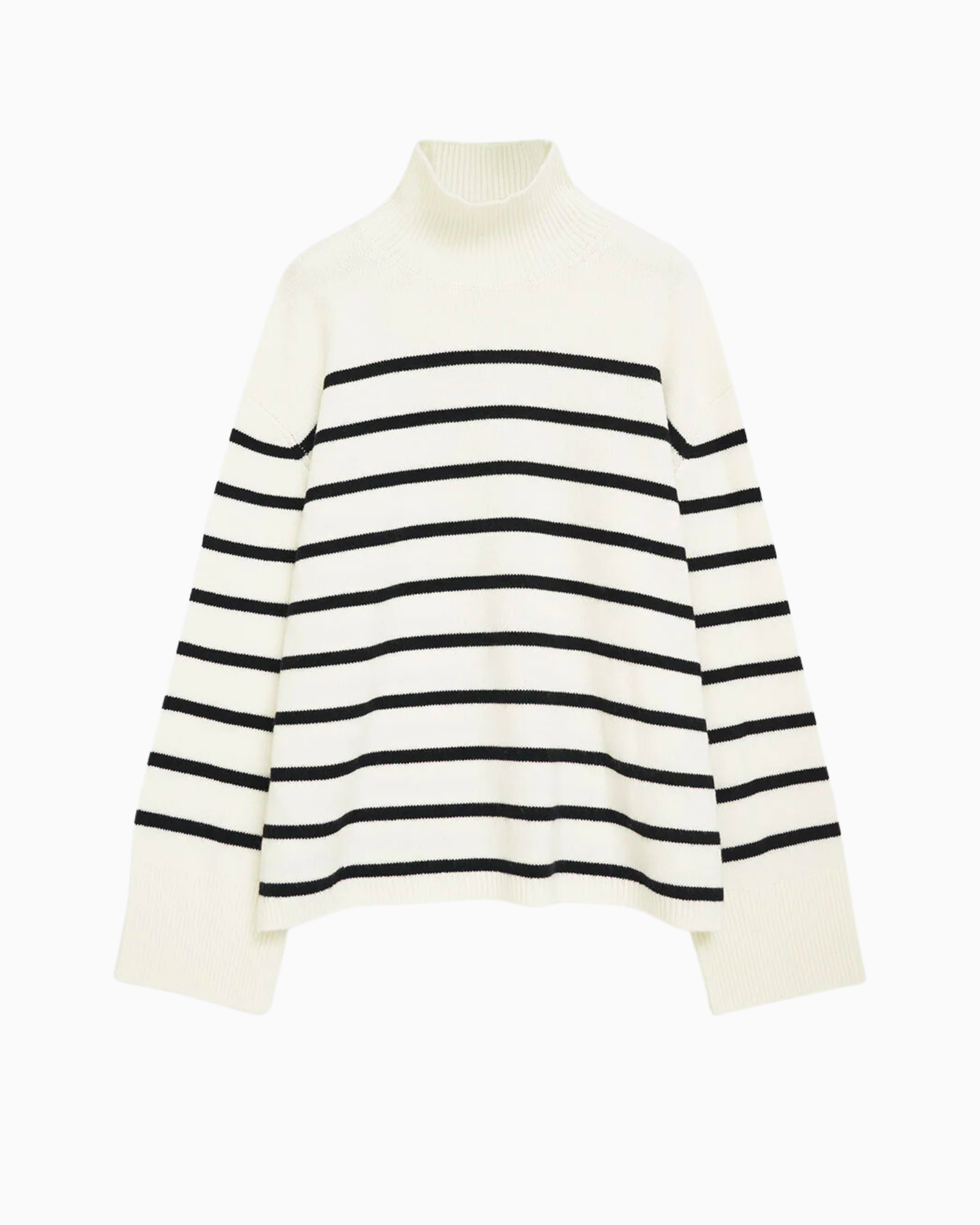 Anine Bing Courtney Sweater in Ivory Black Stripe
