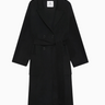 Anine Bing Dylan Coat in Black Cashmere Blend