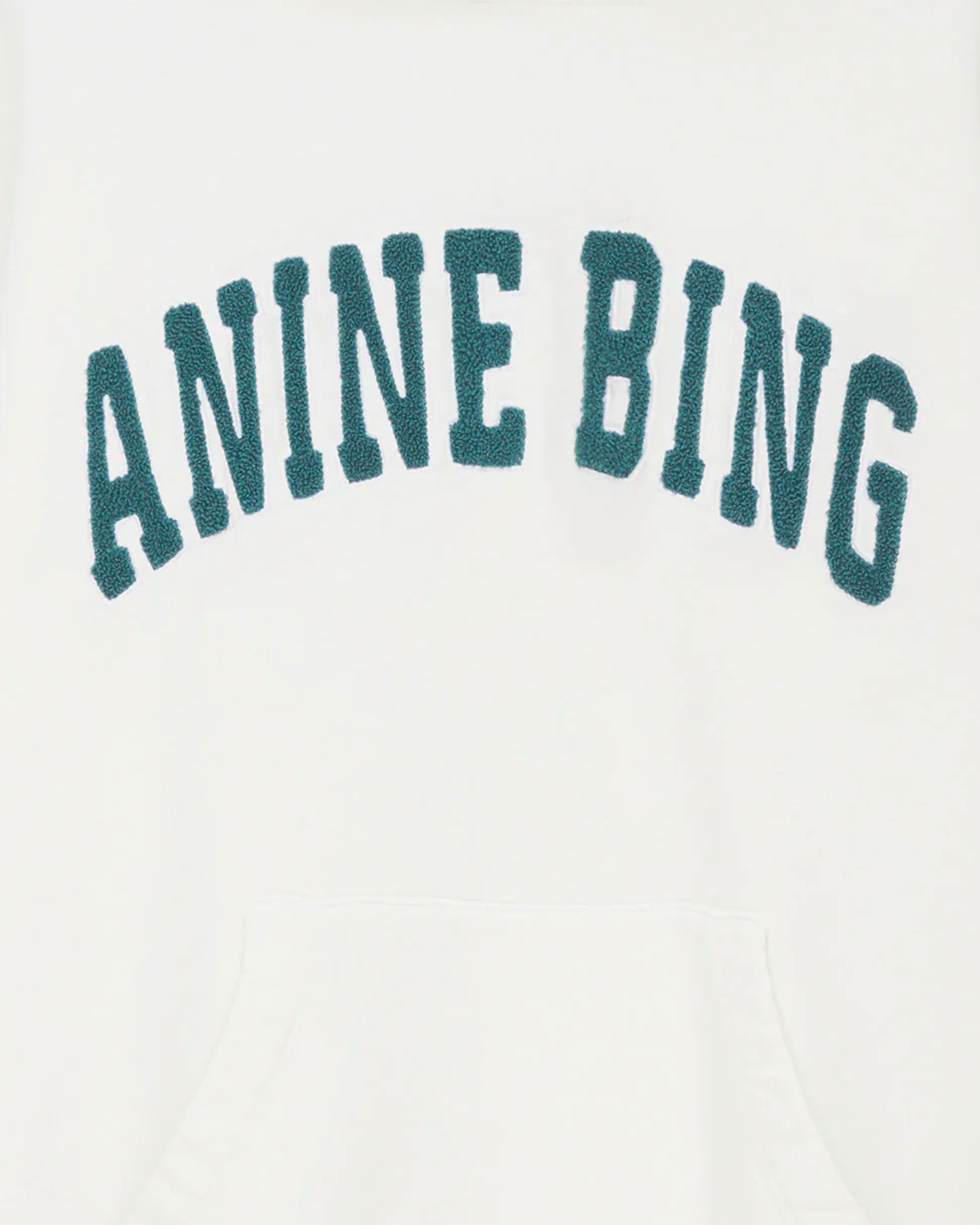 Anine Bing Harvey Sweatshirt in Ivory Dark Sage