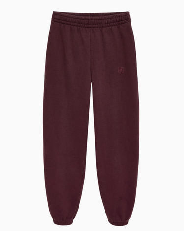 Anine Bing Karter Jogger in Dark Burgundy Red