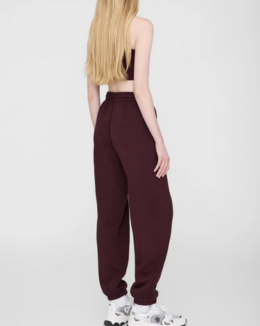 Anine Bing Karter Jogger in Dark Burgundy Red