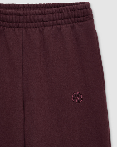 Anine Bing Karter Jogger in Dark Burgundy Red