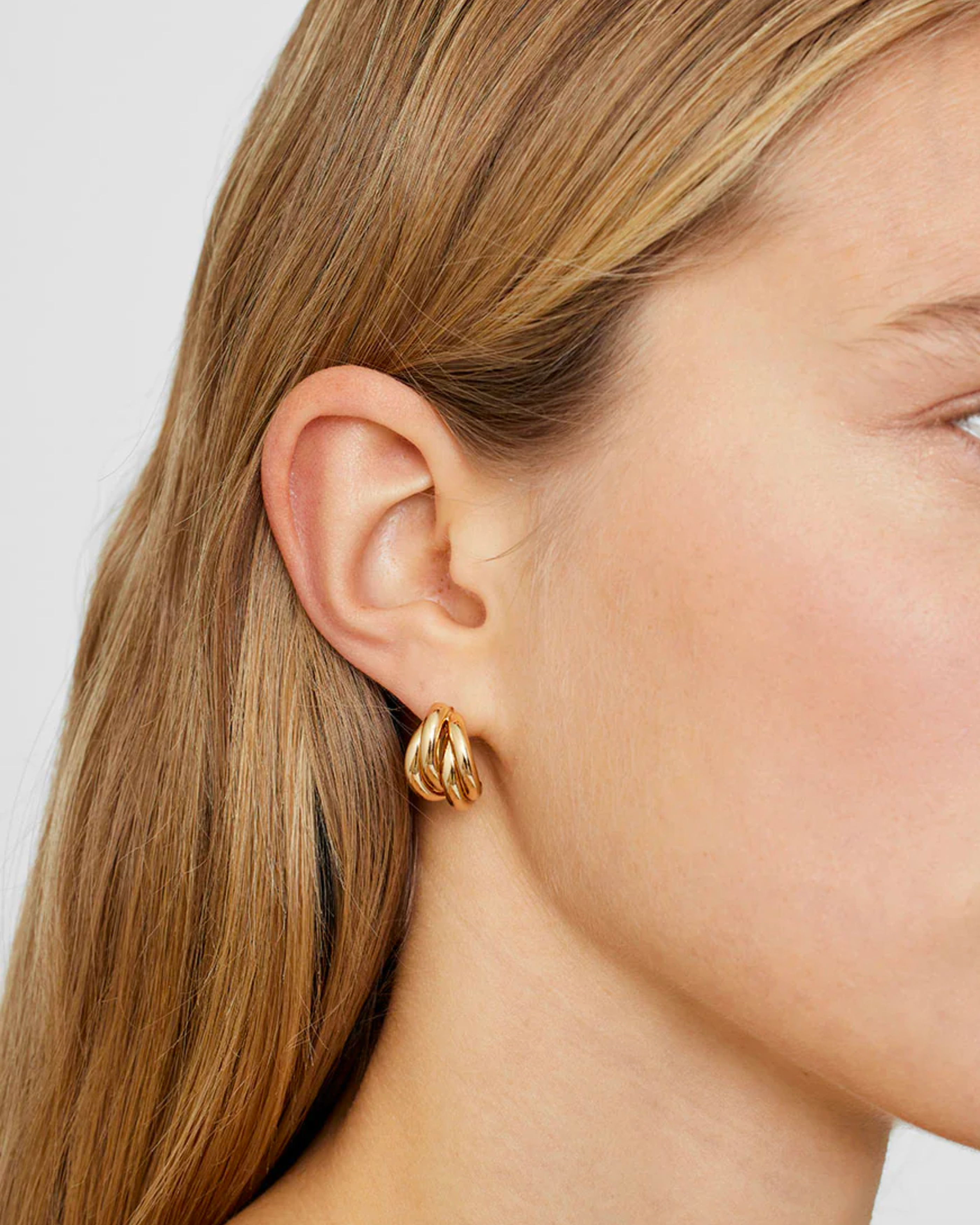 Anine Bing Knot Earrings in Gold