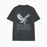 Anine Bing Lili Tee Retro Eagle in Washed Black