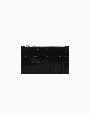 Anine Bing Lucy Card Holder in Black Embossed