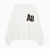 Anine Bing Miles Sweatshirt Letterman in Off White