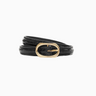 Anine Bing Mini Mara Belt in Black Embossed