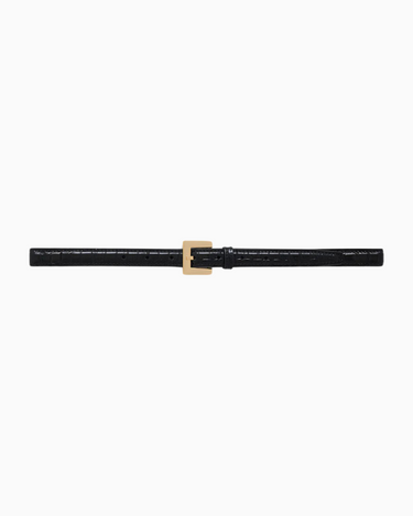 Anine Bing Nicola Belt in Black Embossed 