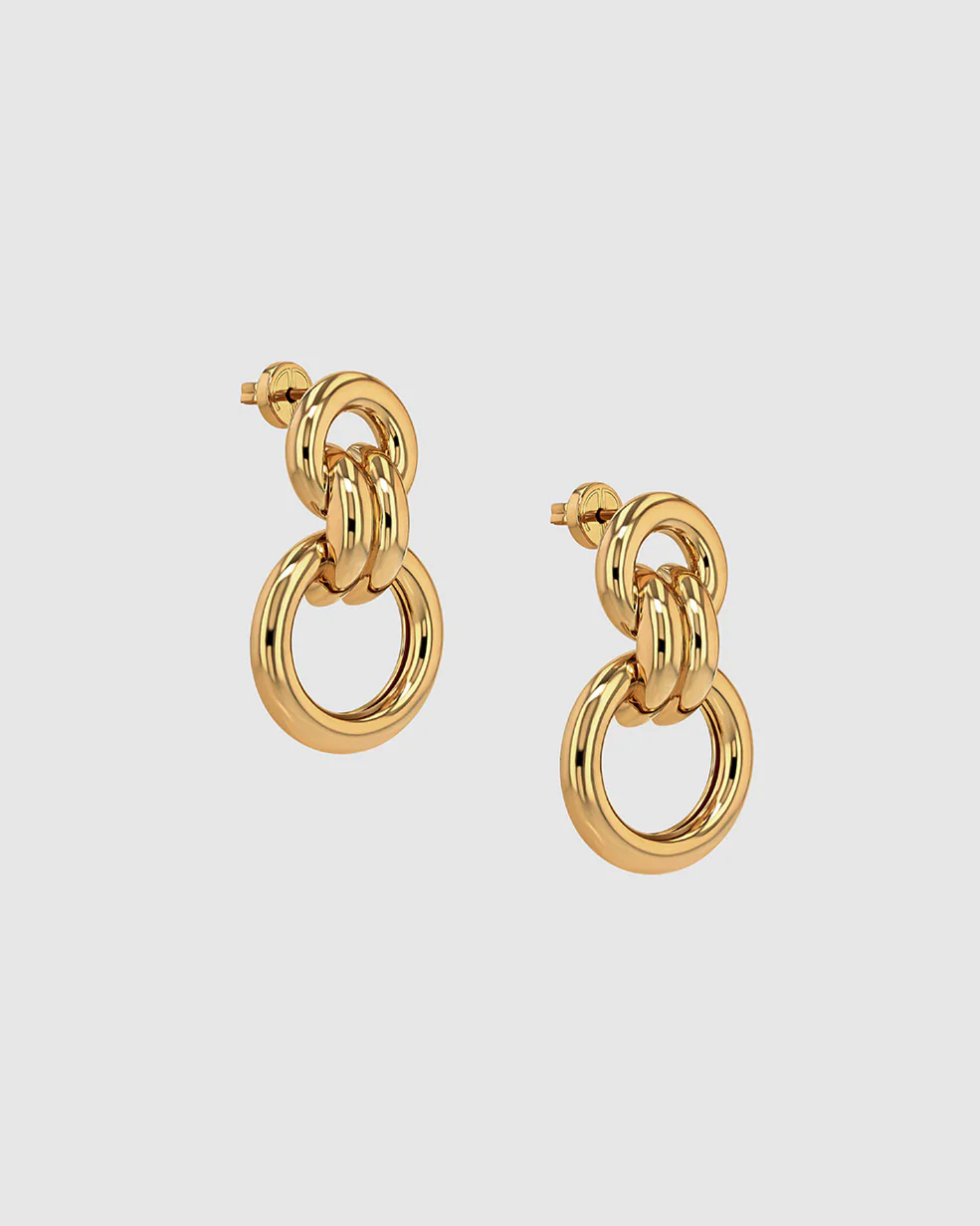 Anine Bing Round Link Drop Earring in Gold