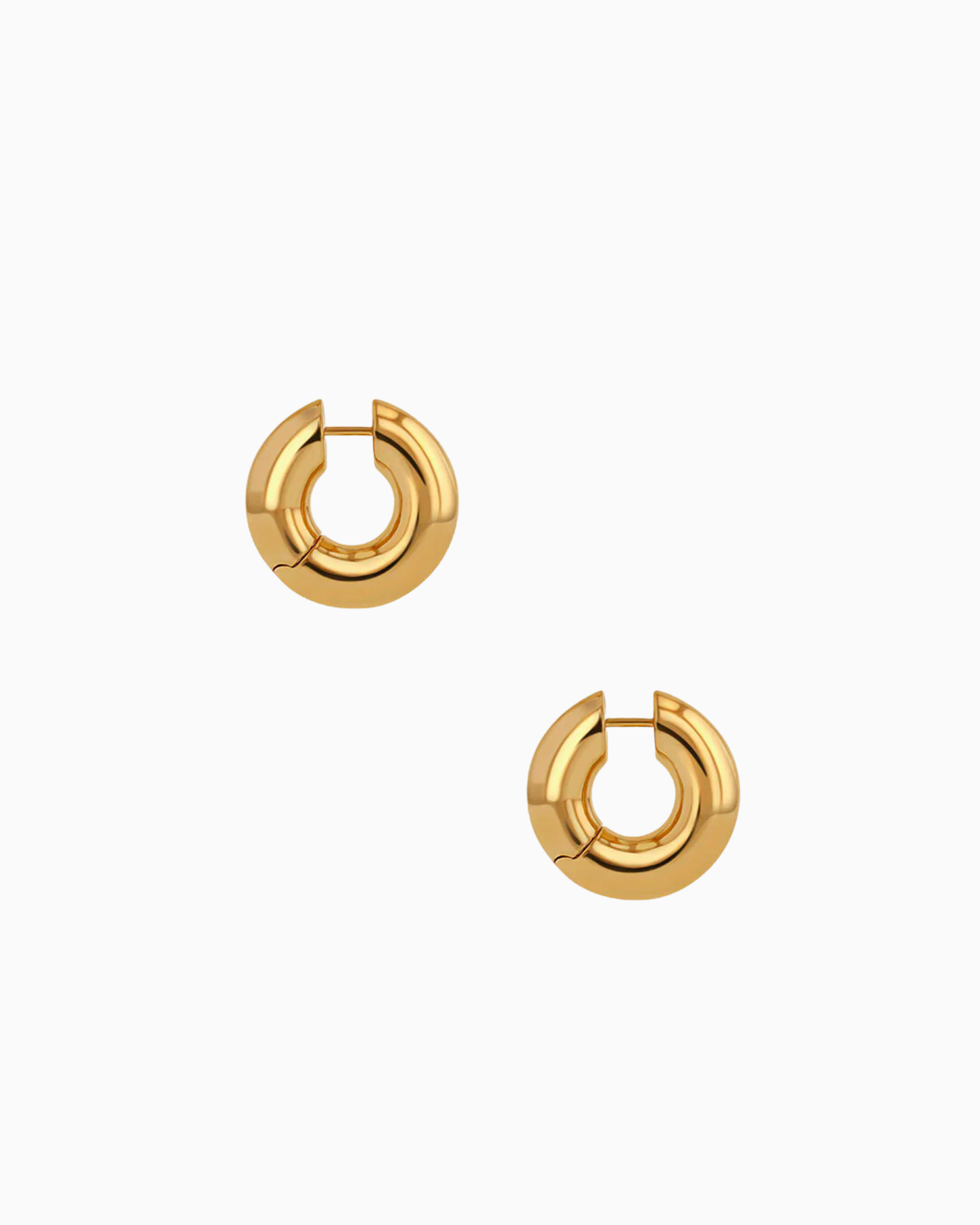 Anine Bing Small Bold Link Hoop in Gold