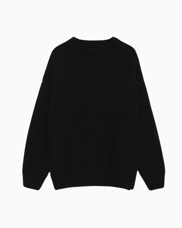 Anine Bing Sydney Crew Sweater in Black