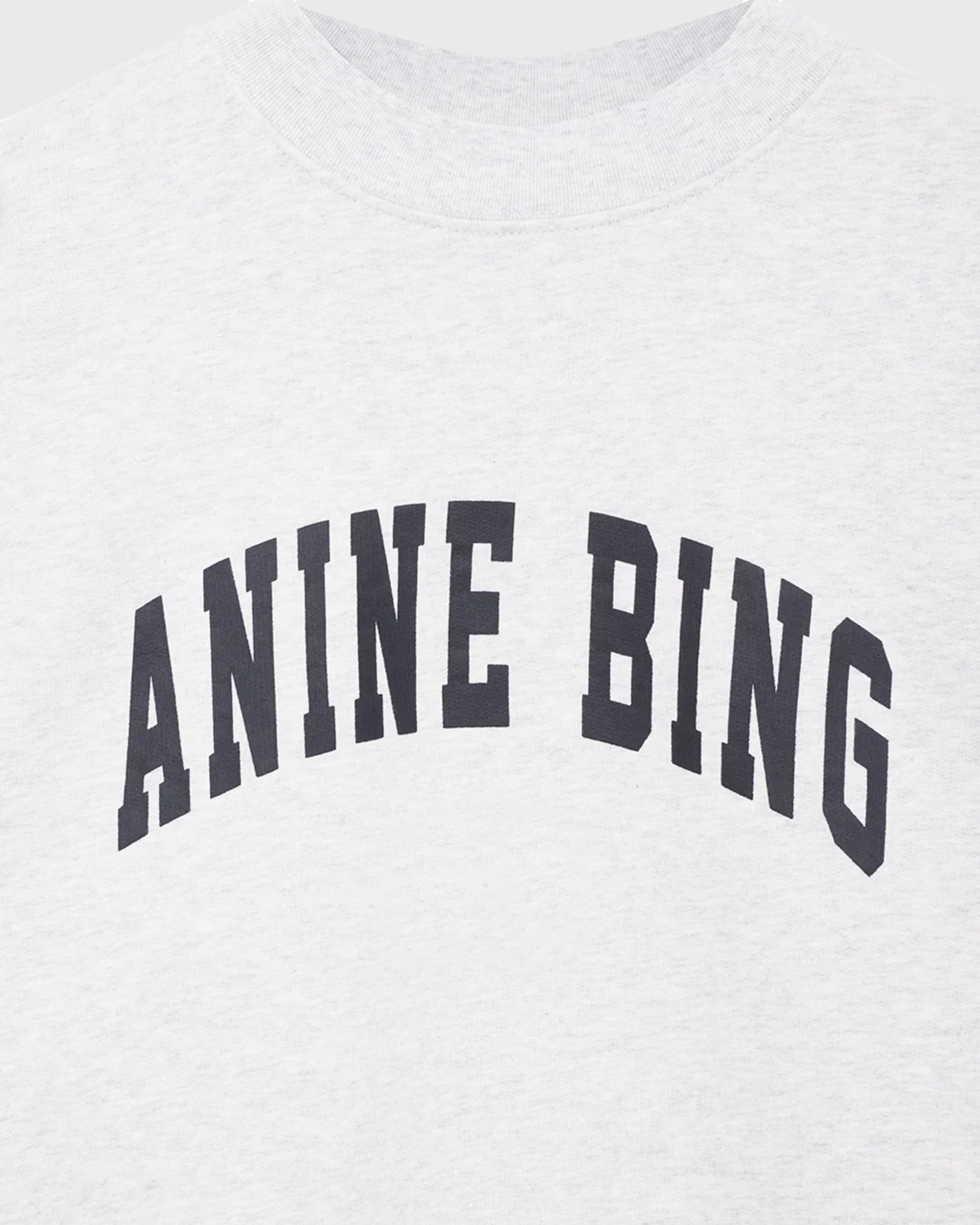 Anine Bing Tyler Sweatshirt in Heather Grey Black