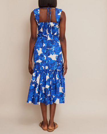 Cara Cara Claire Dress in Floral Garden Blue