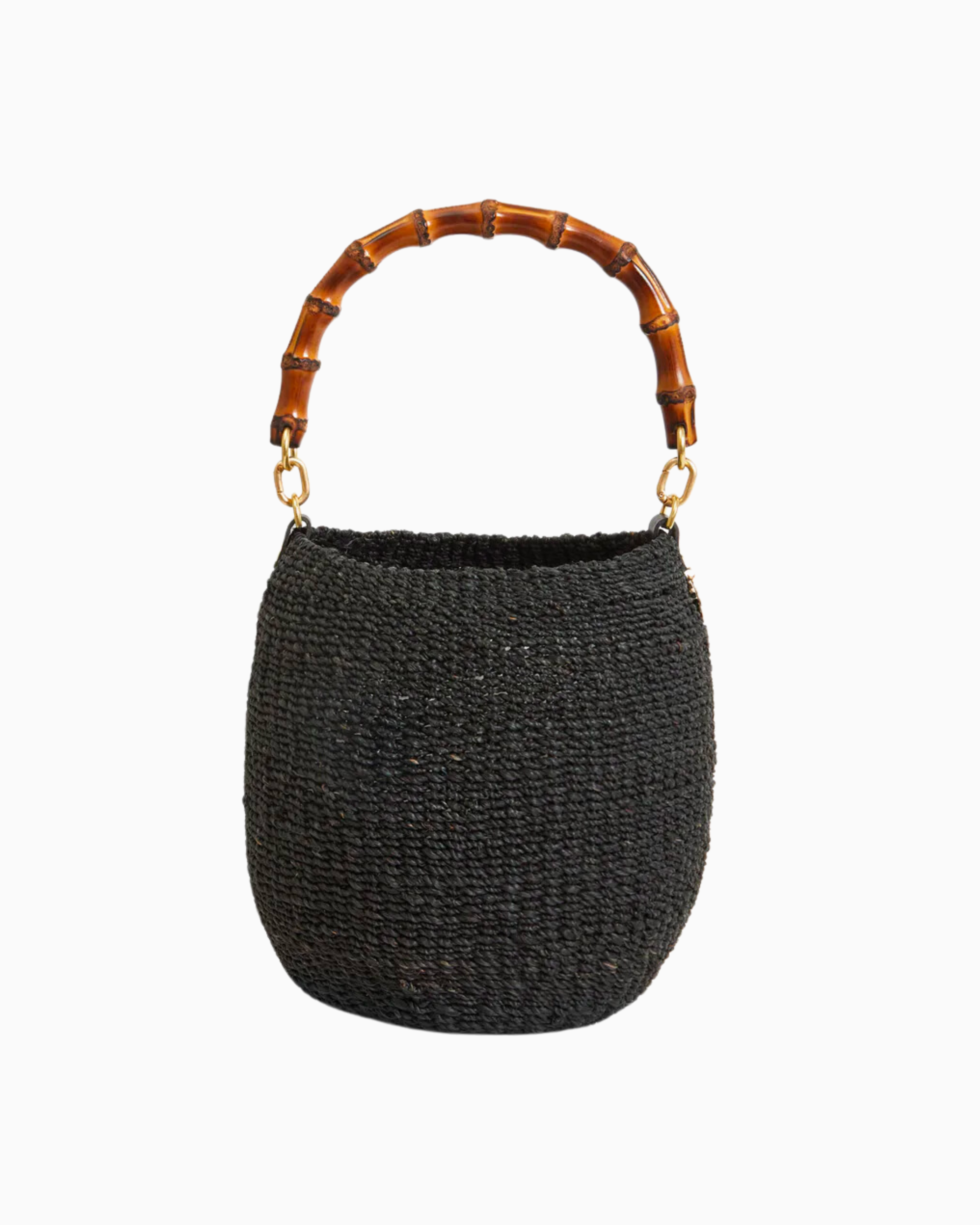 Clare V. Pot De Miel Bamboo Handle Bag in Black