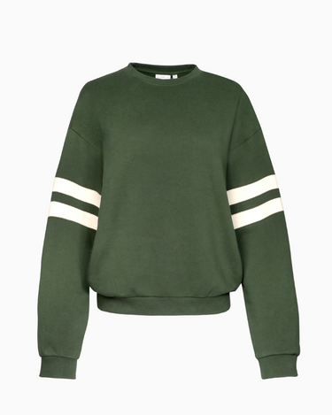 Clare V. Varsity Sweatshirt in Forest