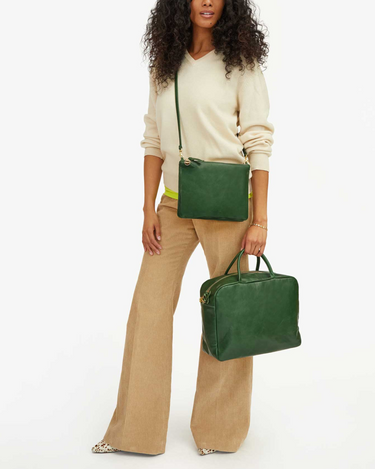 Clare V Double Sac Bretelle Bag in Evergreen