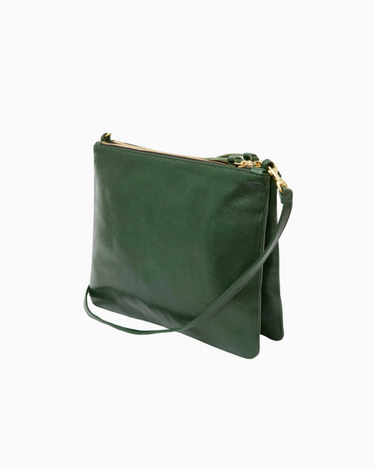 Clare V Double Sac Bretelle Bag in Evergreen