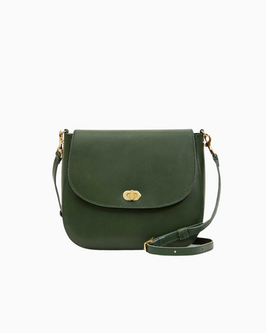 Clare V Turnlock Louis Bag in Evergreen