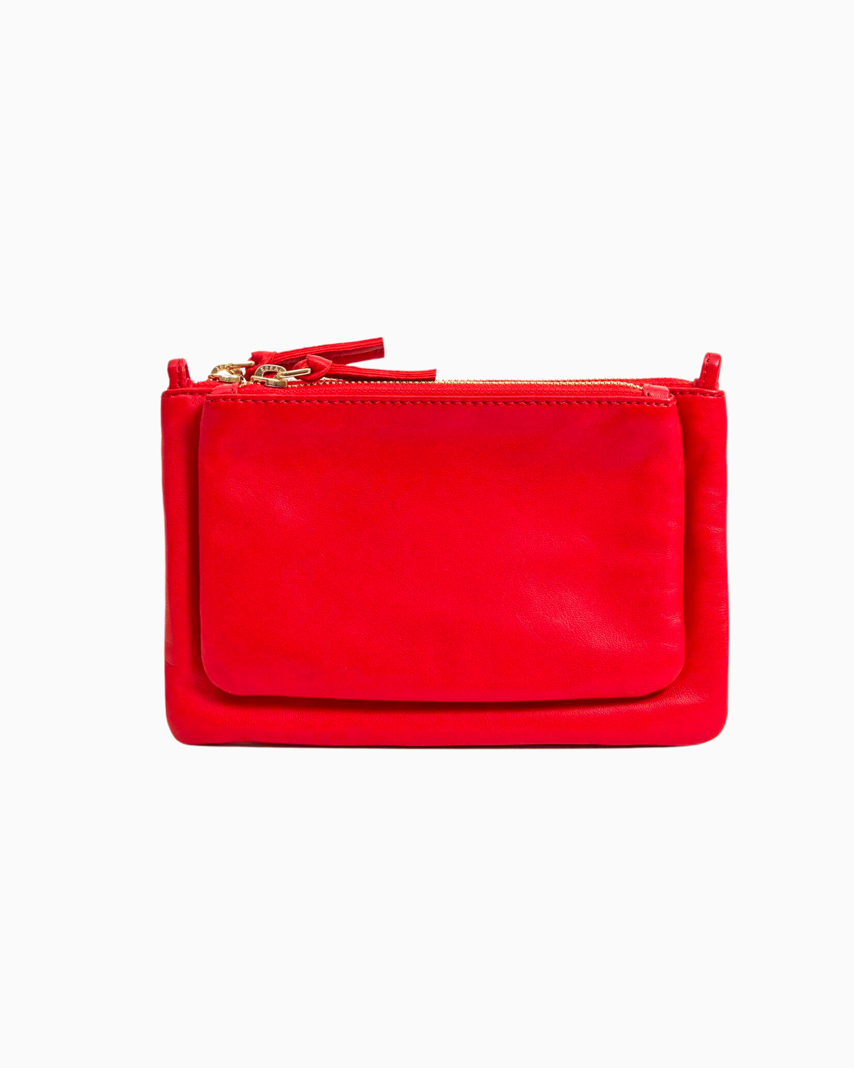 Clare V Wallet Clutch Plus in Rouge Nappa