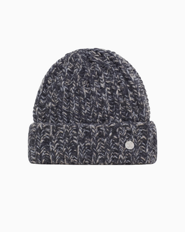 Closed Knitted Hat in Dark Grey Melange