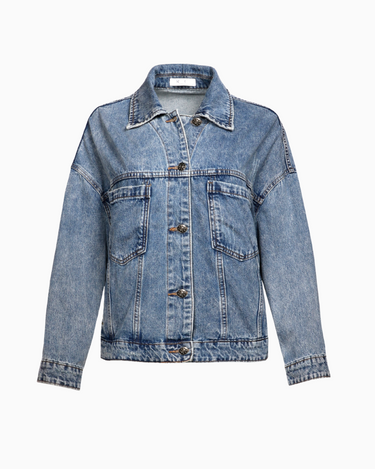 Denim Pleated Jacket