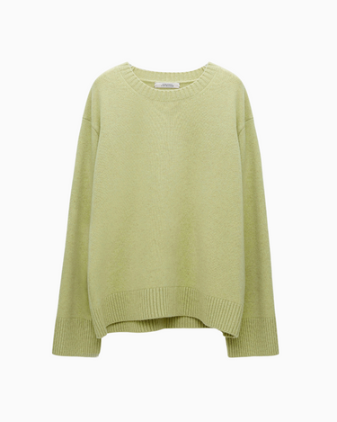 Dorothee Schumacher Luxury Comfort Pullover in Soft Lemon Green