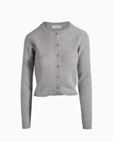 Naadam Cashmere Tulip Cardigan in Cement