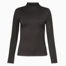 Double Layered Mock Neck Top in Black