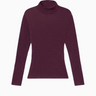 FRAME Mesh Lace Turtleneck in Deep Burgundy