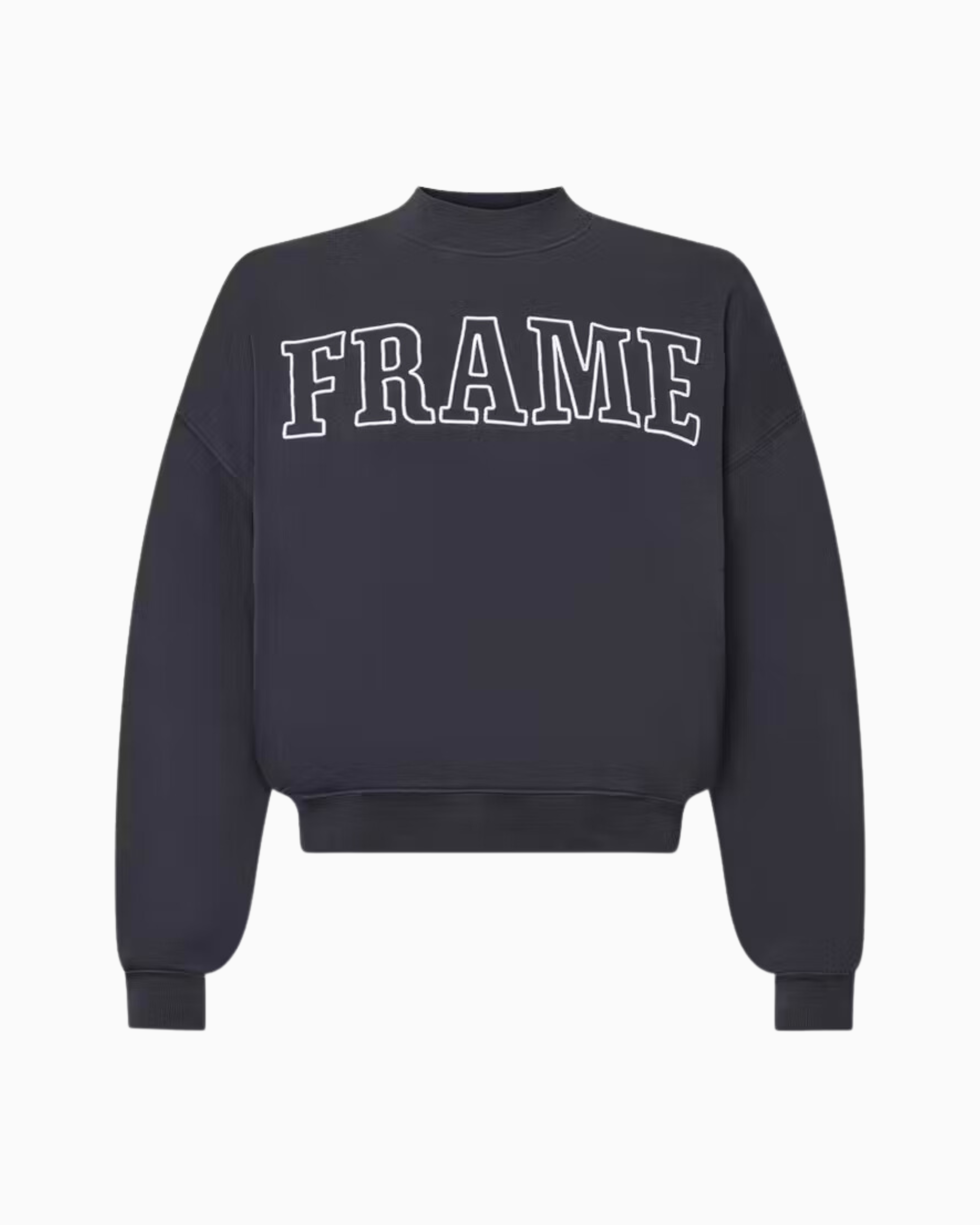 Frame Block Letter Sweatshirt in Navy