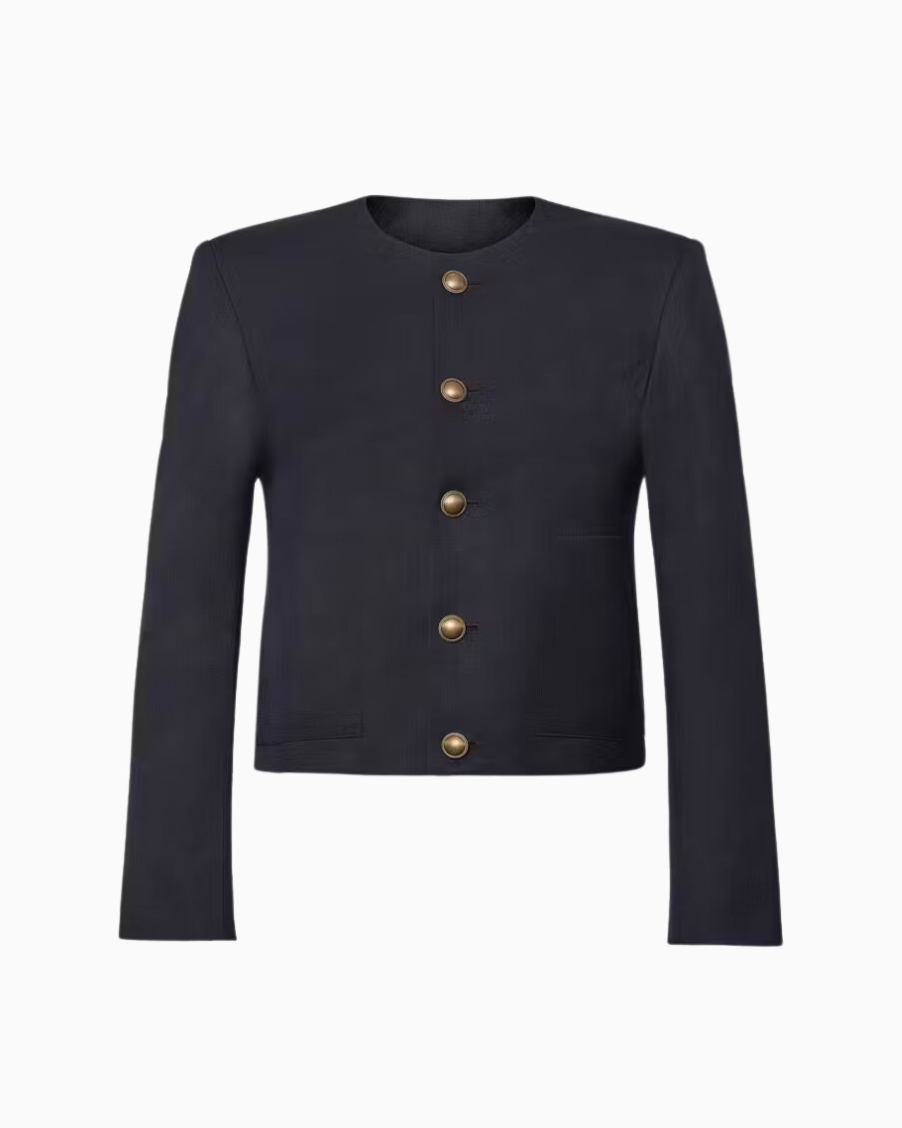 Frame Button Front Jacket in Navy
