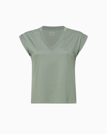 Frame Easy V-Neck Tee in Sage