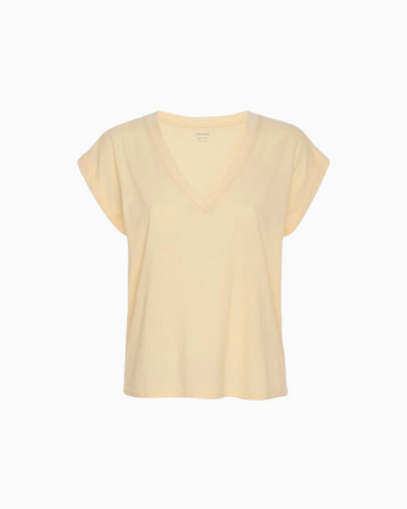 Frame Easy V Neck Tee in Canary