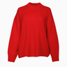 Frame Oversized Cashmere Crew in True Red