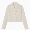 Frame Shawl Collar Blouse in Cream